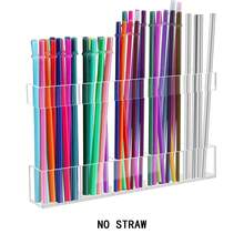 Straw Holder For Cabinet Transparent Acrylic Straw Organizer With Adhesive Tape & Stickers, Straws Storage Container For Cabinet Door, Straws Dispenser For Counter Cupboard Home Kitchen Cafe