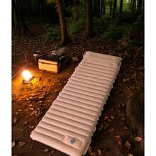 3.9'' Thick Hiking Camping Inflatable Sleeping Pad | Built-In Pillow & Foot Pump | Portable Single/Double Air Mattress For Outdoor Travel - N04 - View 3