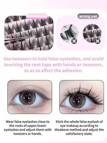 120pcs Lash Clusters DIY Eyelash Extensions Cluster Lashes Wispy Individual False Eyelashes C D Curling 8-13mm Thick Fluffy Eyelash Clusters