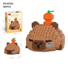 Juguetes de muñeco de Capibara Kawaii, bloques de construcción de micropartículas 3D, modelos en miniatura, ladrillos DIY, figura de acción de dibujos animados lindos, juguetes de animales, regalos de cumpleaños/Navidad/regalos