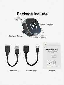 1 Stück 2in1 kabellose CarPlay Dongle kabellose Android Auto Adapter AI Smartphone Box Intelligente Autosysteme für Autos mit kabelgebundener CarPlay