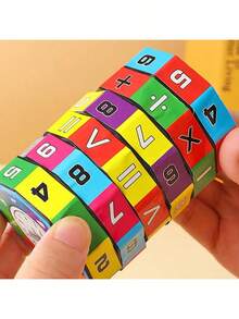 Math Cube With Addition, Subtraction, Multiplication And Division Operations, Creative Educational Toy For Exploring The World: A Journey Of Discovery For Young Minds - Multicolor - View 5