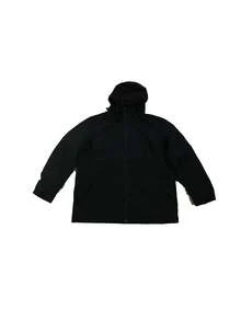 男士长袖休闲连帽夹克，宽松百搭风衣，春秋季拉链设计实用夹克，适合日常穿着、聚会、徒步旅行、远足及各种场合。 - 黑色 - 查看 11