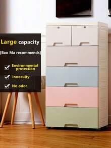 Drawer Cabinet Storage Rack, Home Use Baby Wardrobe Organizer Chest For Clothes Toys Snacks - Multicolor - View 5