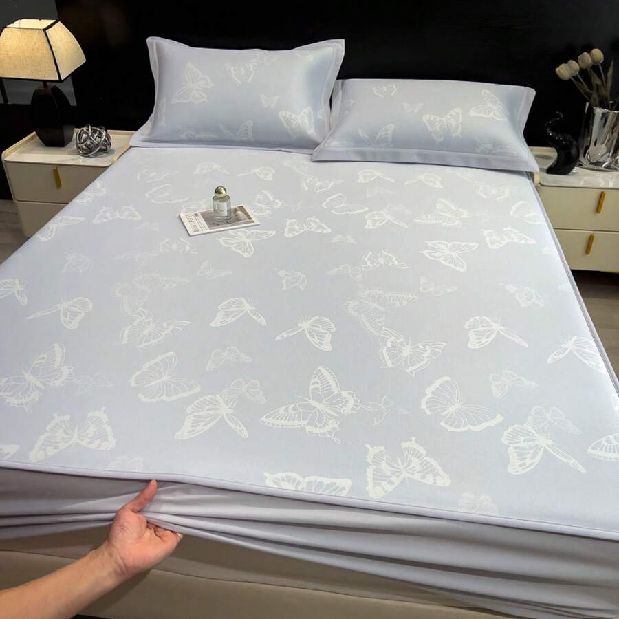 Cooling Mattress Pads - Yefan Pink PE Fitted Sheet - View 1