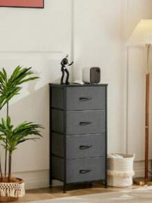 Fabric Storage Dresser With 9 Drawers, Steel Frame And Wooden Top For Bedroom, Closet And Entryway