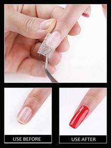 20 piezas Herramientas de arte de fibra de uñas de Klimonla - Kit libre de molde para extensión y fortalecimiento de uñas, accesorios DIY de uñas naturales para mujeres