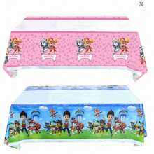 Paw Patrol 1 pieza Suministros para fiesta de "Woof", Mantel del equipo de patrulla de perros, Mantel desechable, Tirar después de usar, No necesita limpiar, Mantel perezoso. Manteles con dibujos animados, Fiestas festivas, Manteles con temática de perros para agregar ambiente (Estilos aleatorios)