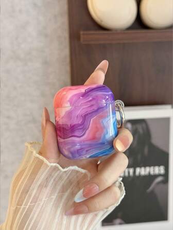 1 pièce Étui personnalisé pour écouteurs avec motif en marbre ombré