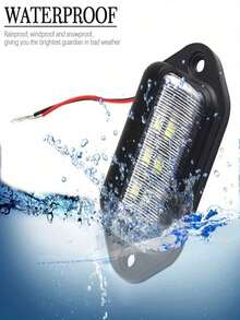 2个一卖 12V-24V 6个LED数字牌照灯尾灯通用适用于汽车卡车拖车摩托车船舶