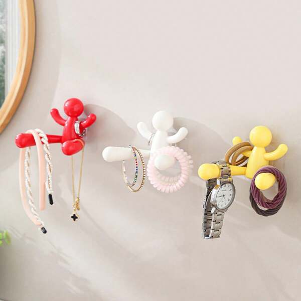 1pc Multi-Function Bathroom Organizer Rack, Kitchen Storage, Suitable For Necklaces, Bracelets, Earrings And Rings, Applicable For Bathroom, Multi-Hook, Jewelry Organizer Hook, Suitable For School Dorms, Back To School Season