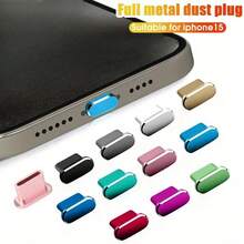 Type-C Charging Port Dust Plug Protective C-Shaped Charging Port Cover With Cleaning Brush - Suitable For IPhone 15 16 17 Series