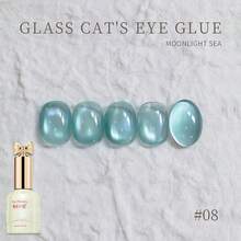 1 Bottle/10ml Satin Glass Pearl Cat Eye Gel, 2025 New 9 Colors Cat Eye Gel, LED UV Salon Gel Polish, DIY Manicure Gift - Multicolor - View 14