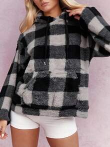 1  Tartán  A cuadros    Casual    Poliéster    De Pelito  Cordón  Bolsillo    Vacaciones  Diario  Fiesta de Cumpleaños  viaje    INVIERNO - Gris Oscuro - Ver 1