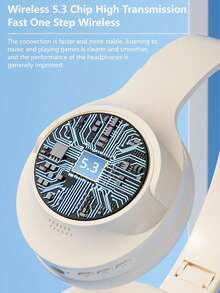 Audífonos Inalámbricos Con Larga Duración De Batería, Adecuados Para Juegos Y Música - Beis - Ver 8