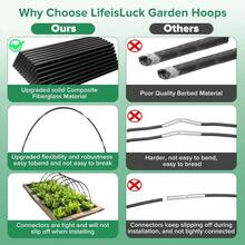 90pcs Greenhouse Hoop Planting Tunnel Garden Kit With Nails And Detachable Fiberglass Growing Tunnels Reusable Cold Frame For Winter Frost Protection Elevated Bed Gardening Plants Grow Tent