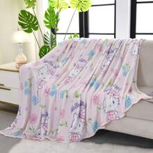 Sanrio Kitty, Sanrio Milk Flannel Cartoon Gift Blanket Air Conditioning Office Car Nap Blanket, Suitable For Picnic, Camping, Lunch Break, Home [Authorized]