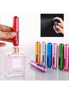 1 Pack, 5ml Perfume Bottle, Bottom Filling, Self Pumping, Refillable Spray Bottle, Portable Cosmetics Bottle - 彩色 - 查看 1