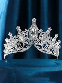 1 قطعة شريط رأس مرصع بالراين على شكل أميرة، مناسب للحفلات الرسمية والمناسبات المدرسية والرقص والأعياد والاستخدام اليومي، إكسسوار شعر أنيق وفاخر