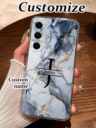 Coque souple transparente antichoc avec lettres et texte personnalisés, compatible avec iPhone 16/16 Pro Max, XR/7/8, 15 Pro Max, 13/14 Pro Max, 11/12 Pro Max, 13/14, XS/XR/7/8 Plus, A134G, A22, A21S, A514G, A52, S22 Ultra, A335G, Redmi 10, Redmi Note 114G, Redmi 11 Lite, A53, A14/A23/S23 Ultra, S24, A14, A15, S23, A73, S25/S25 Ultra