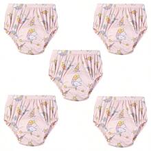 5 PIEZAS Pantalones de pañal para bebé suaves y cómodos, pantalones de entrenamiento para niños pequeños, pañales lavables y reutilizables, pantalones de pañal para recién nacidos, pantalones de entrenamiento para ir al baño del bebé, perfectos para baby shower y el mejor regalo para bebé - Estampado digital - Multicolor - Ver 20