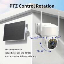 1Pcs Solar Security Camera, 4G Cellular LTE -1296P Full HD Video, 4G Outdoor Camera, Night Vision, APP Remote Surveillance, 2-Way Voice Intercom, Motion Detection, Real-Time Alerts For Farms & Remote Areas, 3MP HD, 4G VSIM Card - 白色 - 查看 5