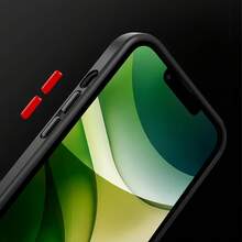 1 pieza Funda dura transparente simple con textura mate a prueba de golpes y diseño de capucha con personaje de dibujos animados y patrón positivo, compatible con Apple 12 Pro Max/13 Pro Max, Galaxy A56, Honor X7b, OnePlus 11 - Negro - Ver 2