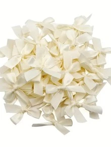 50 件可爱芭蕾舞风格迷你缎带蝴蝶结，DIY 工艺装饰配件，适用于时尚和发饰