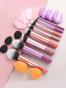 A 12-Piece Multi-Functional Makeup Brush Set, Including A Powder Brush, A Blush Brush, A Foundation Brush, An Eyeshadow Brush, A Blending Brush, And A Contour Brush. This Set Is An Essential Item For Business Trips And Travels. It Has All The Brush Types You Could Possibly Need. It's An Ideal Gift For Your Best Friends And Other Friends, Making It Perfect For Birthdays Or As A Valentine's Day Present.,Brush Set,Makeup Brush Kit,Make Up Brush Set,Make Up Set Complete,Makeup Brush Set,Complete Makeup Kit,Brush Kit,Brushes Makeup Set,Makeup Gift Set,Set - Multicolor - View 17