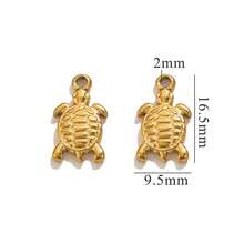 5pcs Stainless Steel Gold-Plated Marine Life Pendant DIY Jewelry Making Pendant For Women To Wear On Summer Beach Vacations - Pendants - View 14