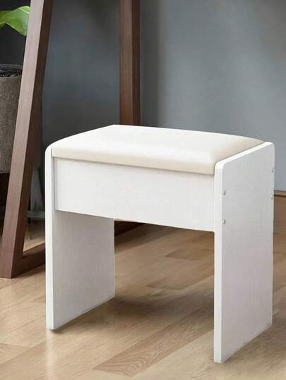 Silla De Tocador Moderna Blanco Para Sala De Maquillaje,Silla de cómoda,Silla de dormitorio, Blanco , Exquisito y pequeño ﻿
