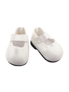 1 Pair Solid Color Doll Shoes, Dolly Style Flats Suitable For 14-Inch Reborn Baby Dolls, Girls, Students, Birthday Gifts, Holiday Toys, Children Doll Accessories, Party Favors