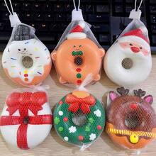 1/2/3/4/6件套圣诞老人、雪人、驯鹿、圣诞树挤压玩具套装，柔软可爱减压玩具，儿童及成人圣诞礼物（圣诞节） - 彩色 - 查看 4