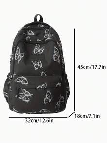 VMI蝴蝶印花休闲大容量背包，用途广泛，功能多样，适合学生、日常使用、通勤和携带笔记本电脑。 - 彩色 - 查看 11