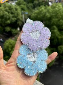 Daisy Custom Bag Charm, Backpack Tags, Girls Keychain, Tag, Acrylic Keychain, Groovy Letter Charm, Backpack Name Tag, Glitter Daisy Back To School Gifts