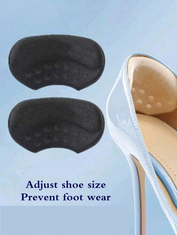 1 Paire D'autocollants Antidérapants Pour Talons Pour Anti-chute Et Anti-abrasion ; Coussinet À Chaussures Pour Réduire Les Chaussures De 1 Taille, Pour Talons Hauts