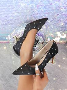 New Women High Heel Mid Heel Non-Fatiguing Pointed Toe Fashionable Versatile Flats