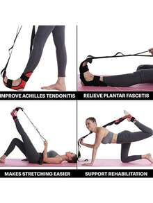 Stretch Strap, Ankle Stretcher With Loop Structure And Detachable Foot Part, Fascia Stretching Tool For Yoga, Gymnastics And Flexibility Training, Helps With Recovery And Improving Mobility, Rehabilitation And Yoga Resistance Band