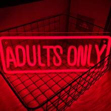 Cartello al neon a zona di curl, Justst Re/È un'atmosfera/VIP Lounge/Adulti solo cartello al Neon LED per bar e uomini, decorazione per pareti di stanze da donna, camera da letto, stanza del game, loung, club, arte da parete per feste, alimentato da 5V USB, controllo del pulsante, E per install.