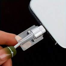 10pcs/6pcs/2pcs Transparent Cable Clips, Compatible With Apple And Android Type-C Cables - Protect Your Charging Cables - Reusable And Adhesive - Suitable For Home And Office - Ideal Gift For Tech Enthusiasts, Transparent Cable Protectors, Soft Silicone Cable Winders, Charging Cable Covers, Charger Accessories, Phone Accessories - Clear - View 9