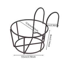 Iron Hanging Flower Bracket Durable Balcony Hanging Garden Shelf For Outdoor Wall Decor