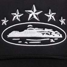 1 件时尚棒球帽，配有 5 星配色网眼，休闲百搭棒球帽，适合春夏季