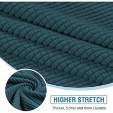 2025 New Sectional Couch Covers 8 Pieces Stretch Sofa Covers Sectional Sofa Set Separate L Shaped Couch Cover Both Left/Right Couch (And Back: 1 Chaise + 3 Sofa, Ivory), Modern Comfortable Sofa Covers - 深青色 - 查看 4