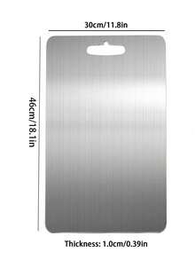 1 件不锈钢切菜板，2025 升级耐用厨房金属砧板，双面，适用于肉类、鱼类、蔬菜，可用洗碗机清洗，防滑