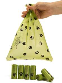 防漏宠物垃圾袋 - 1/6/8/10/20/30/40/50 卷 | 厚实、耐用、防臭，适用于卫生食品和宠物清洁，是圣诞节和万圣节送给朋友的绝佳礼物 - 軍綠色 - 查看 4