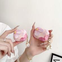 IMD 耳机盒,贝壳吊坠耳机套,油画印花防震耳机保护壳,兼容 1/2/3/4/Pro - 粉紅色 - 查看 12