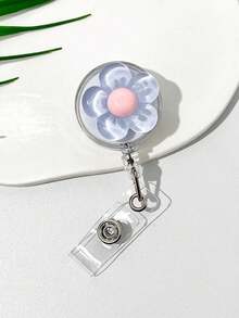 Cute And Multi-Colored Flower Pattern Telescopic Clip, Automatic Rebound Clip, Suitable For Students, Doctors, Nurses, Occupations, Work ID Cards, Campus Cards, Name Tags, Certificates, Card Cases, As Gifts For Friends, Colleagues, Couples, And Classmates On Festivals - Multicolor - View 16