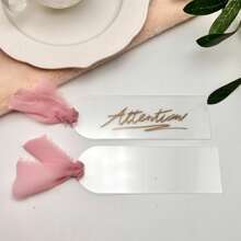 10pcs/20pcs 15*5cm Transparent Acrylic Arched Blank Placecards, Name Cards For Weddings, Party & Dining Table Decor