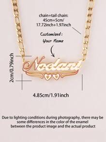 1 pièce Collier pendentif avec motif personnalisé de nom anglais, plusieurs styles disponibles, convient pour diverses occasions et pour un usage quotidien, cadeau parfait pour les festivals, bijou haut de gamme et raffiné