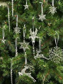 1件圣诞装饰透明冰棒挂件，水晶雪花亚克力吊坠，适用于圣诞树，适合装饰圣诞树、冬季、新年派对、家居及房间装饰，圣诞装饰品，圣诞礼物，圣诞装饰 - 透明冰條 - 查看 5